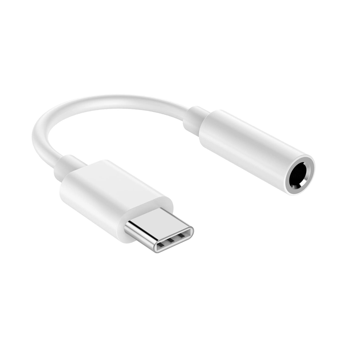 Αντάπτορας ακουστικών TYPE C σε Female Jack 3.5mm Headphones Adaptor - Χρώμα: Λευκό